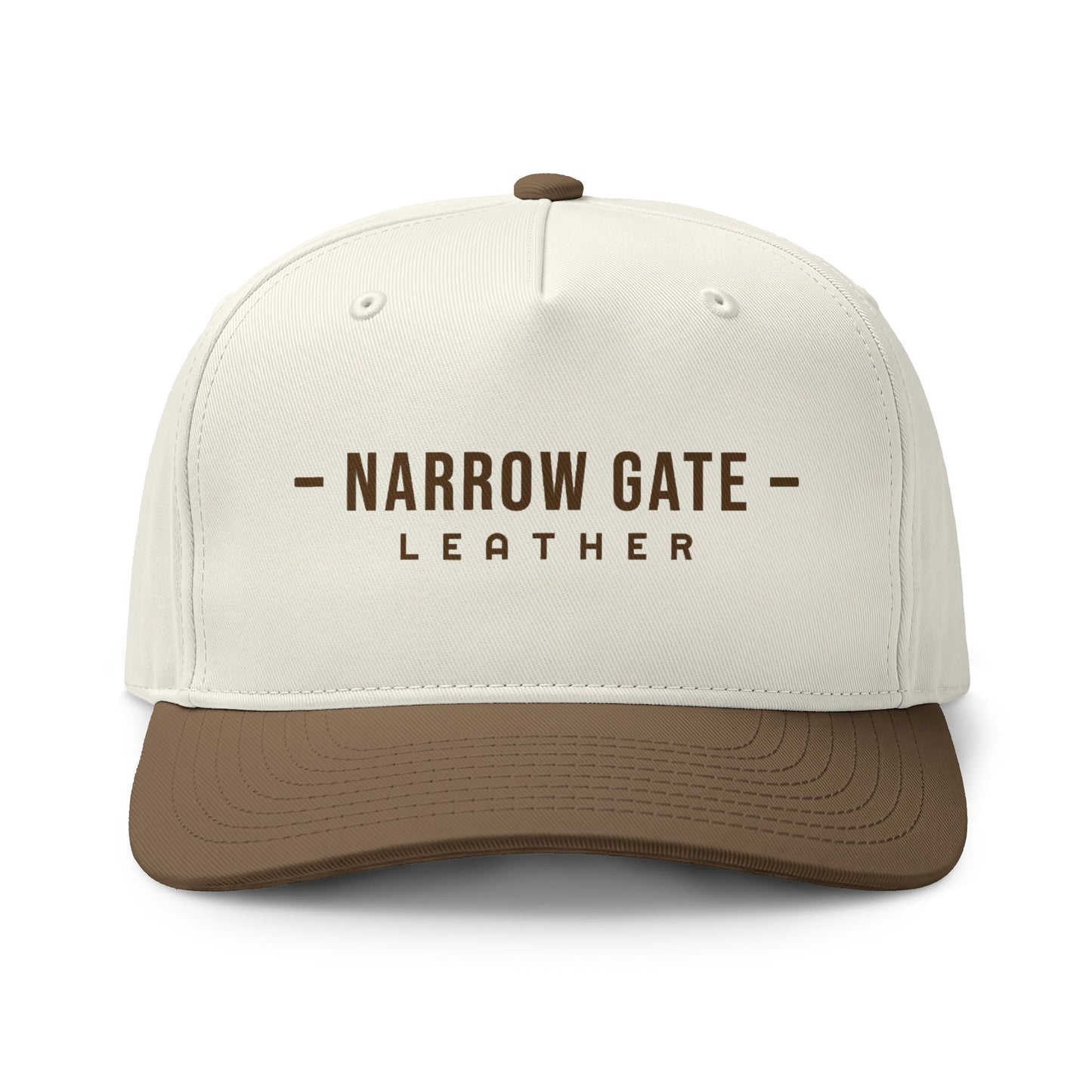 Leather Brand Two-Tone Cap — Narrow Gate Embroidered Hat