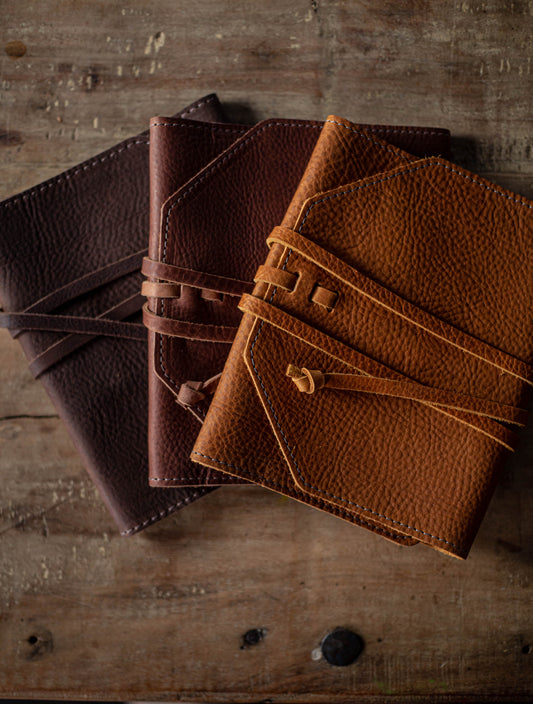 Medium: Leather Bible Cover w/ Adjustable Wrap
