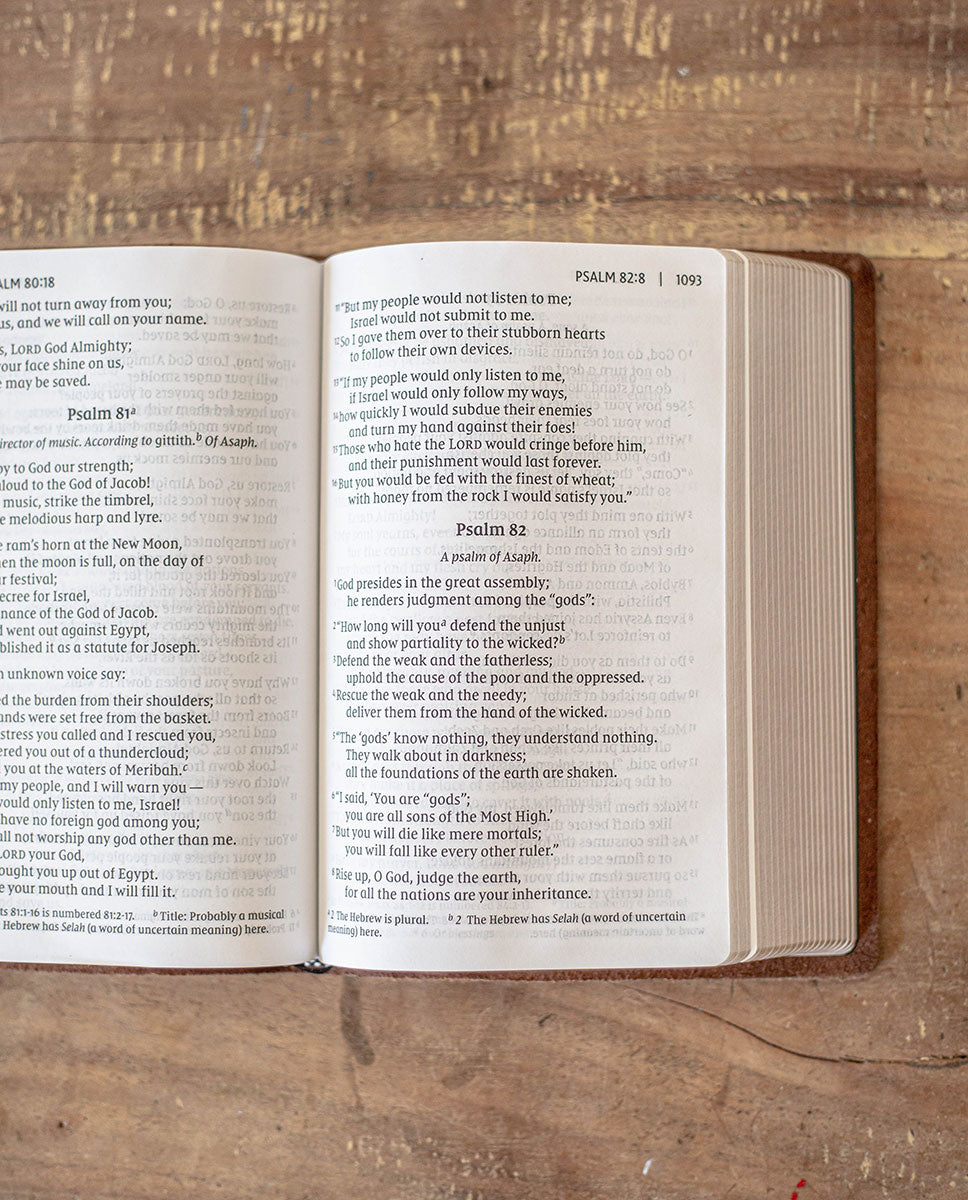 Large Print Handbound Leather Bible - NIV