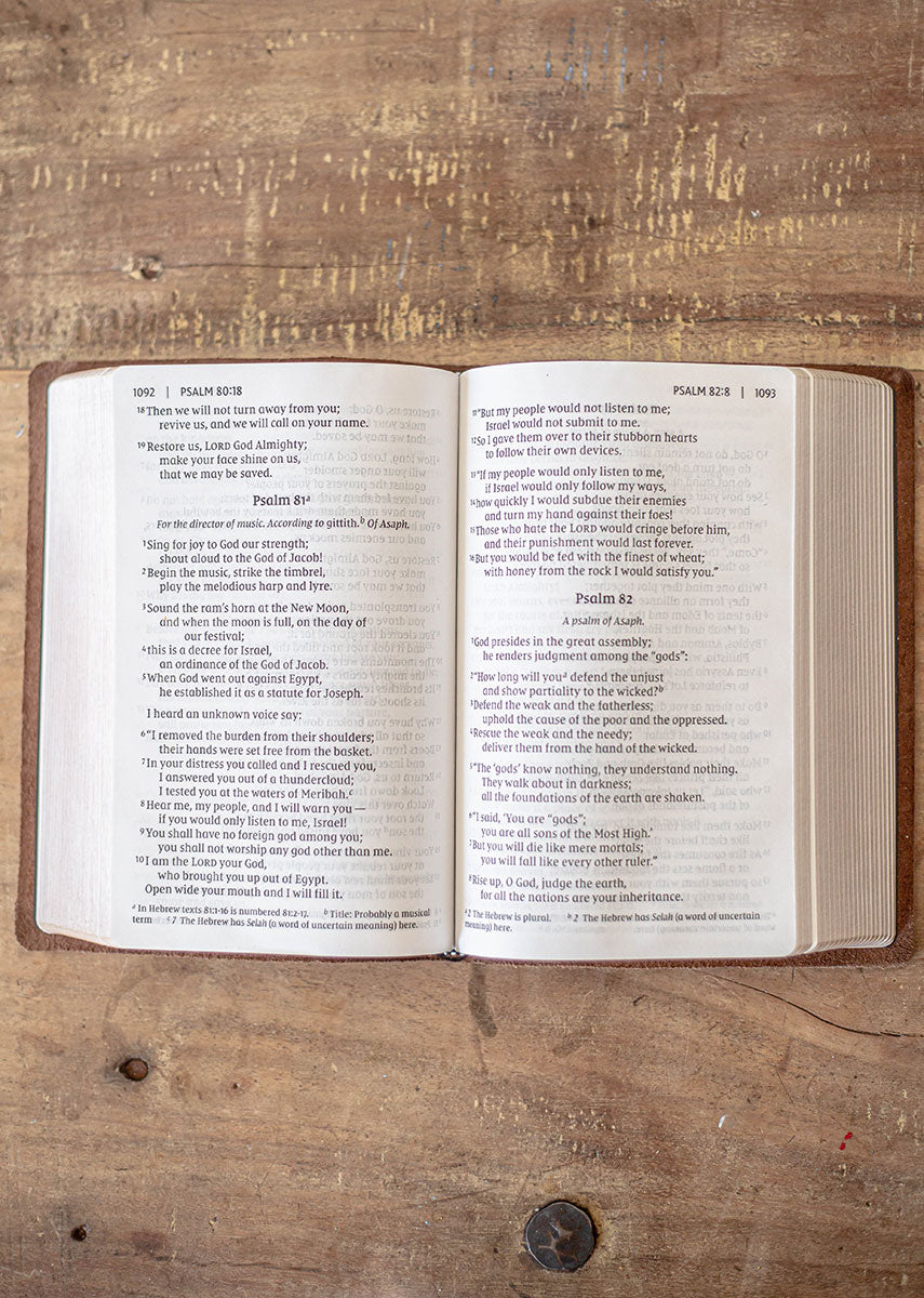 Large Print Handbound Leather Bible - NIV