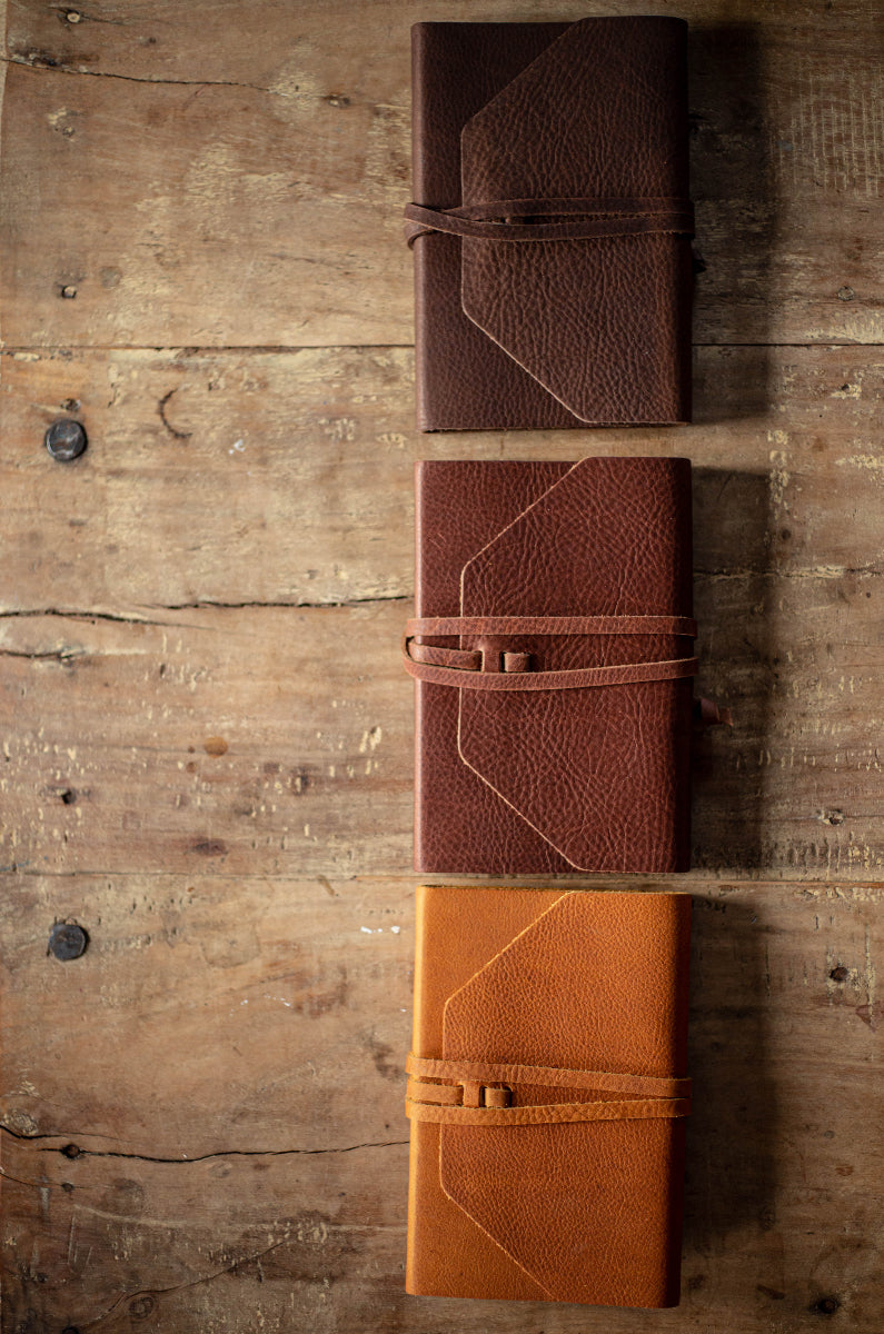 Wrapped Handbound Leather Bible - NLT Thinline