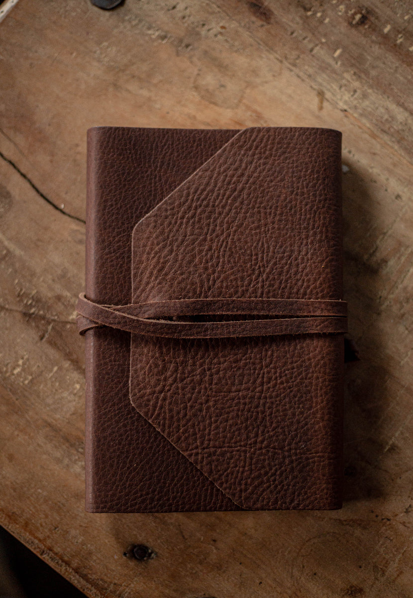 Wrapped Handbound Leather Bible - NIV Thinline