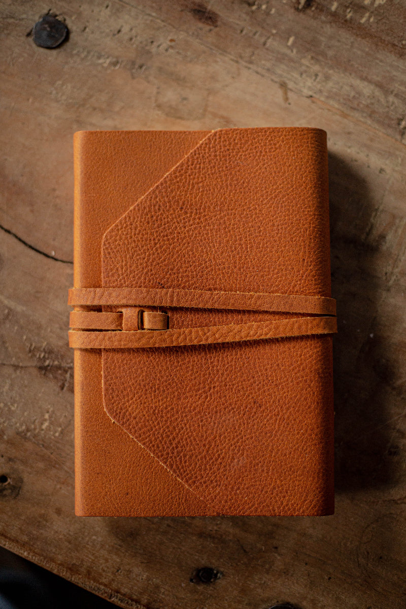 Wrapped Handbound Leather Bible - NIV Thinline