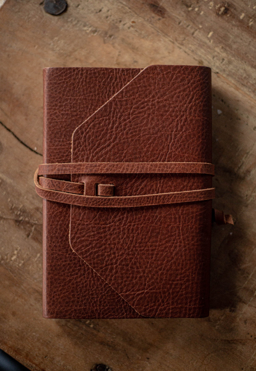 Wrapped Handbound Leather Bible - NKJV Thinline