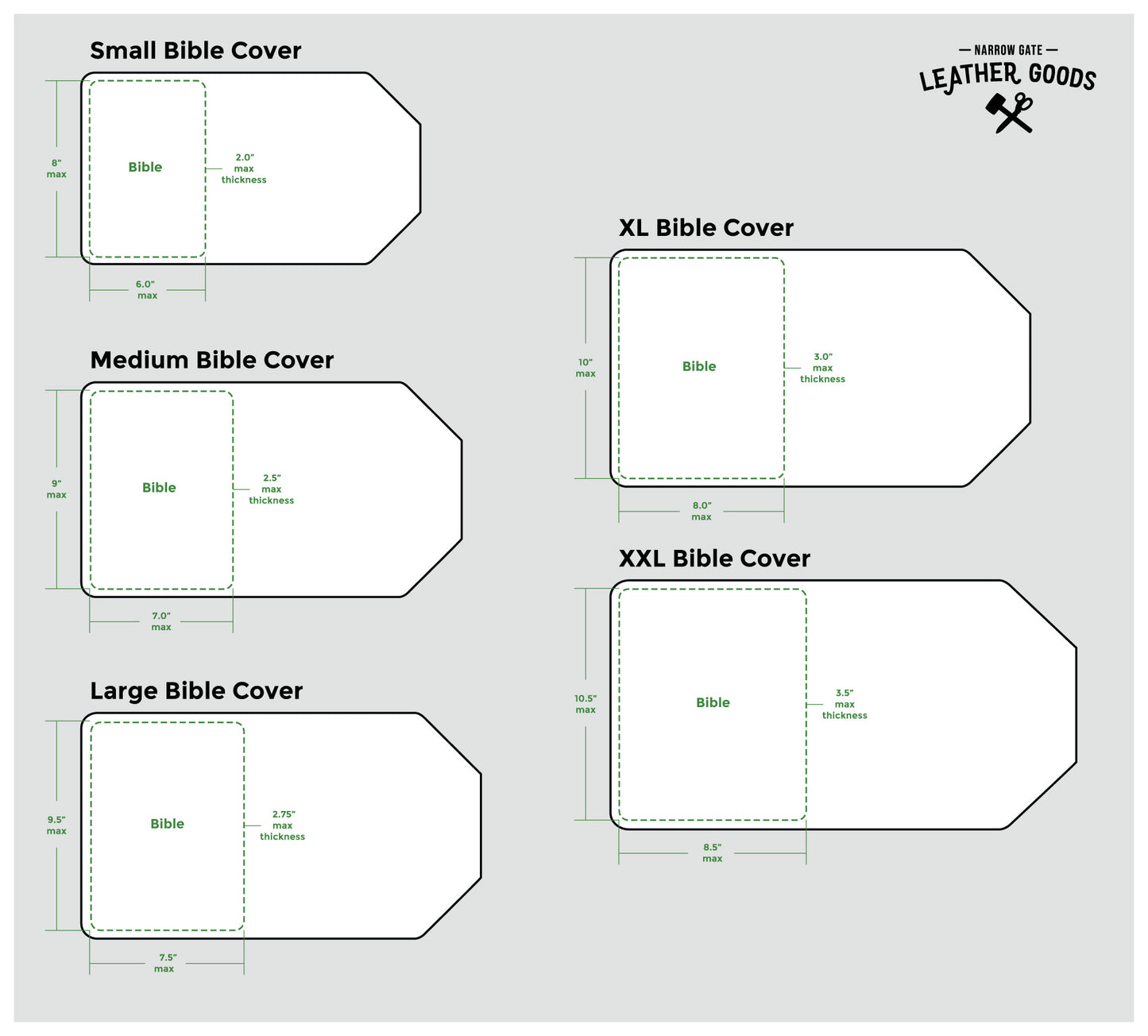 XXL: Leather Bible Cover w/ Adjustable Wrap