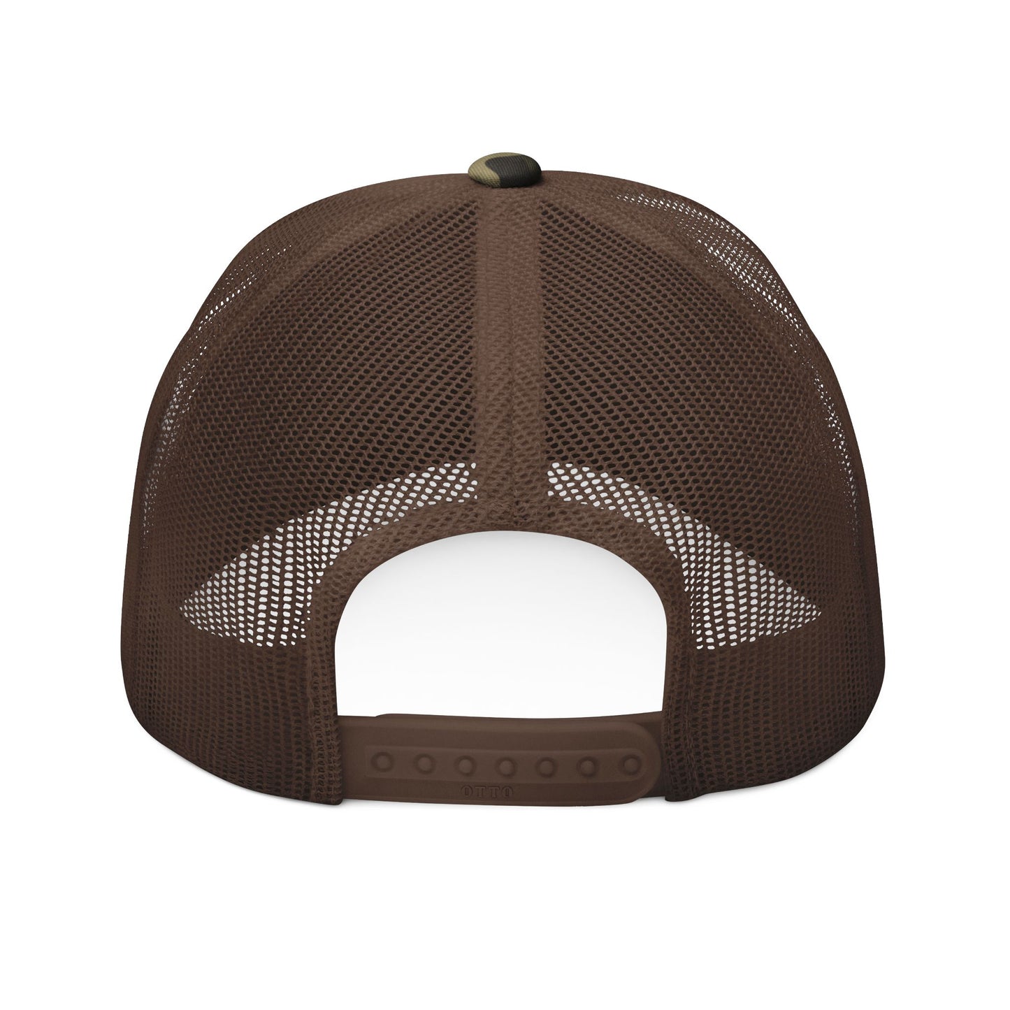 Camouflage Trucker Hat — "NARROW GATE" Embroidered Mesh Cap