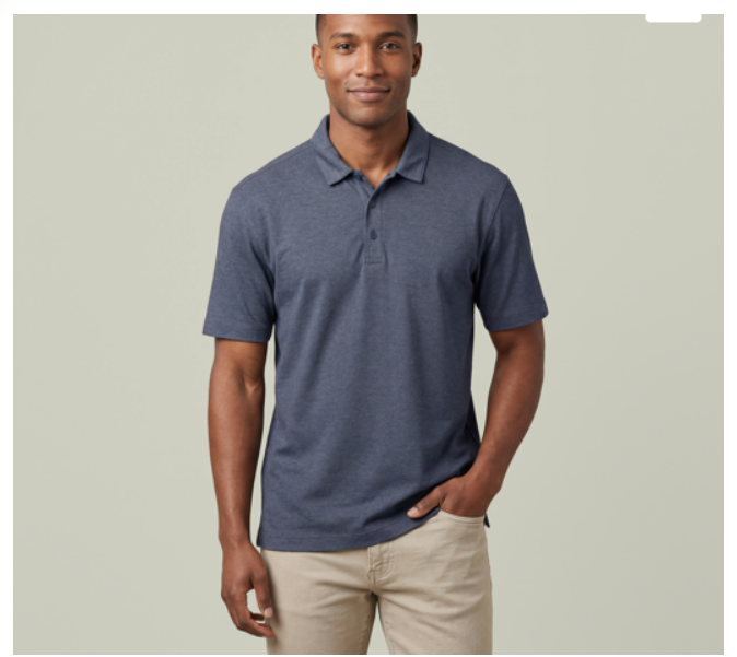 Emblem Logo Polo Shirt — Classic Port Authority Fine Pique Blend