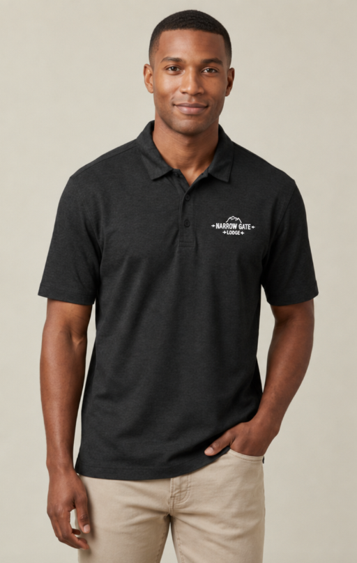 Emblem Logo Polo Shirt — Classic Port Authority Fine Pique Blend