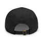 Leather Patch Dad Hat — "Narrow Gate Leather" Embroidered Rectangle Patch