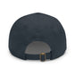 Leather Patch Dad Hat — "Narrow Gate Leather" Embroidered Rectangle Patch