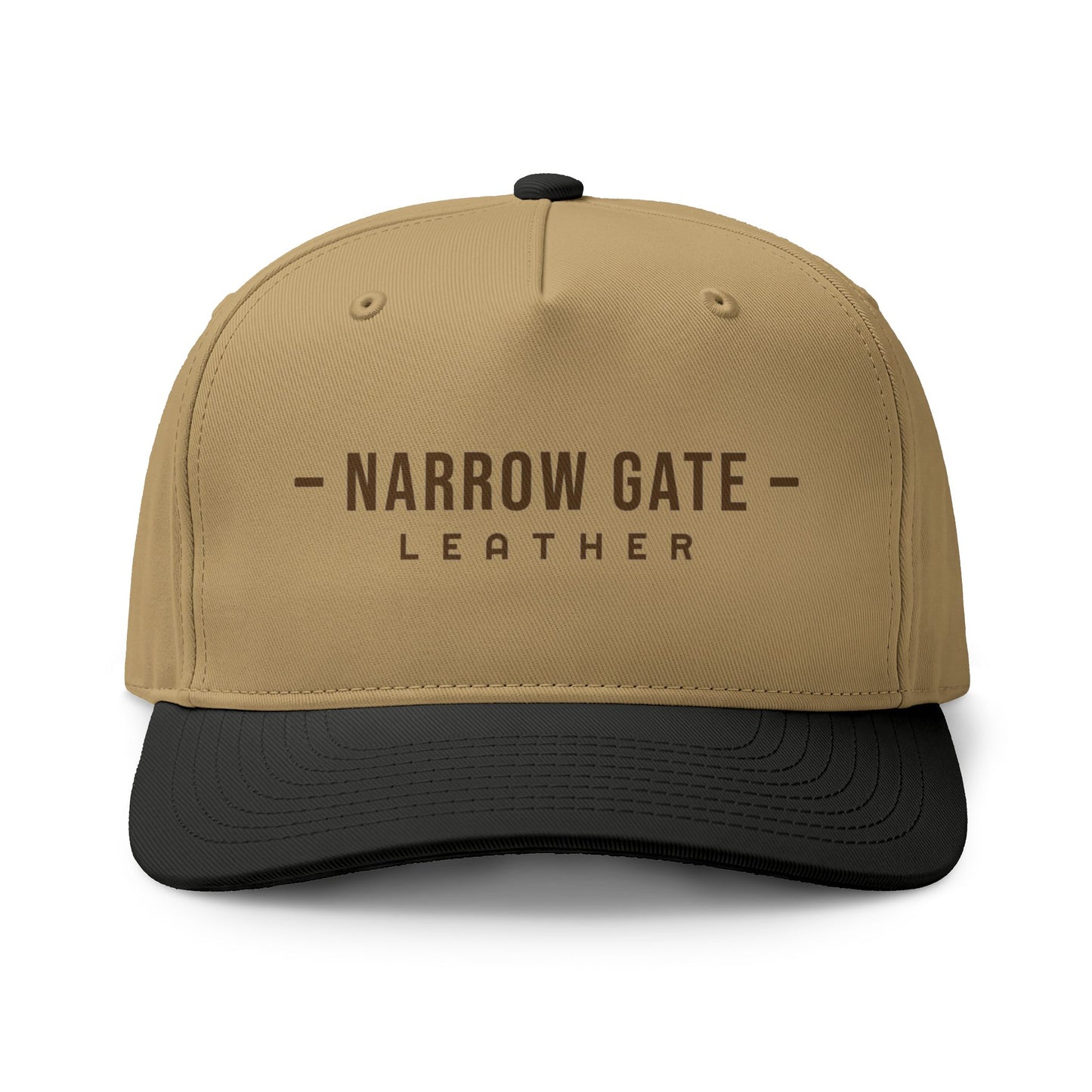 Leather Brand Two-Tone Cap — Narrow Gate Embroidered Hat