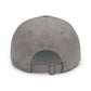 Leather Patch Dad Hat — "Narrow Gate Leather" Embroidered Rectangle Patch