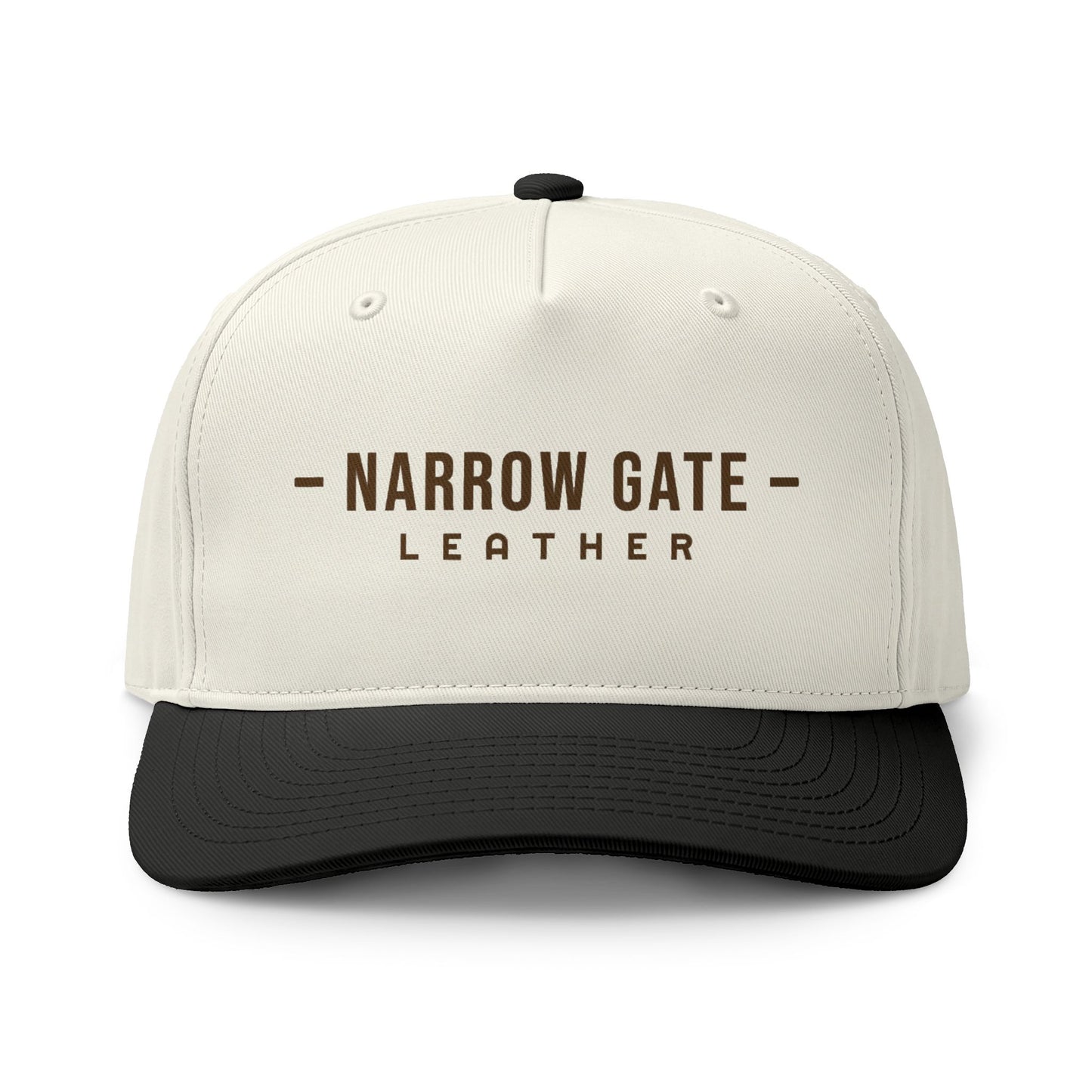 Leather Brand Two-Tone Cap — Narrow Gate Embroidered Hat