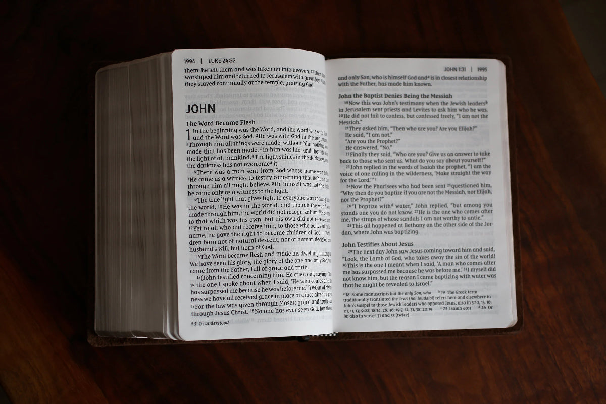 Large Print Handbound Leather Bible - NIV