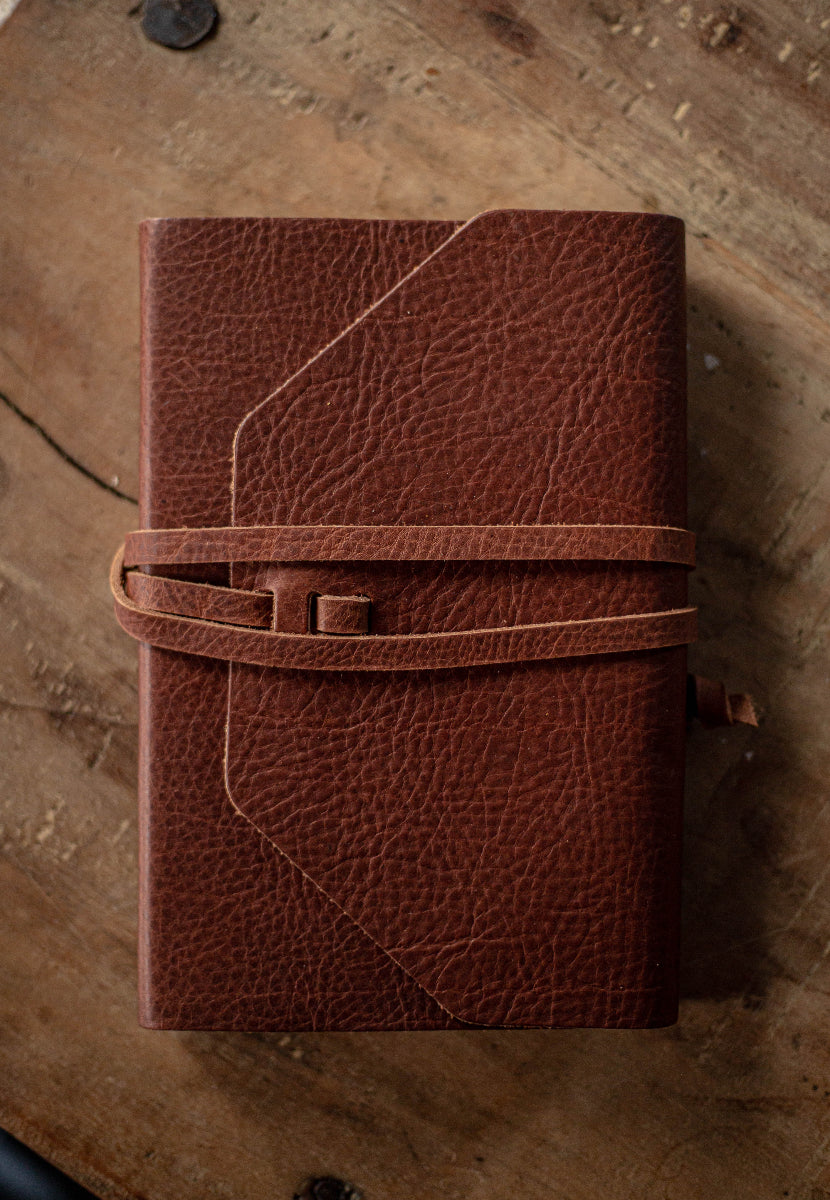 Wrapped Handbound Leather Bible - KJV Thinline